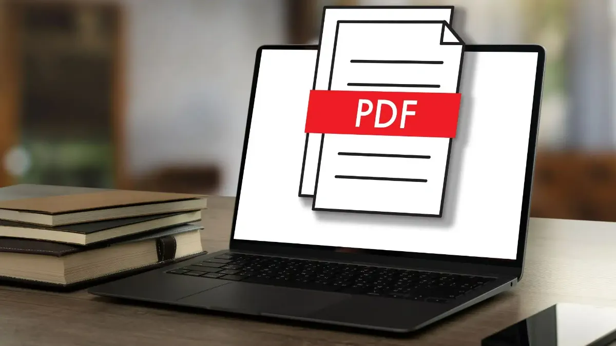 Reviewing and annotating a document on a laptop